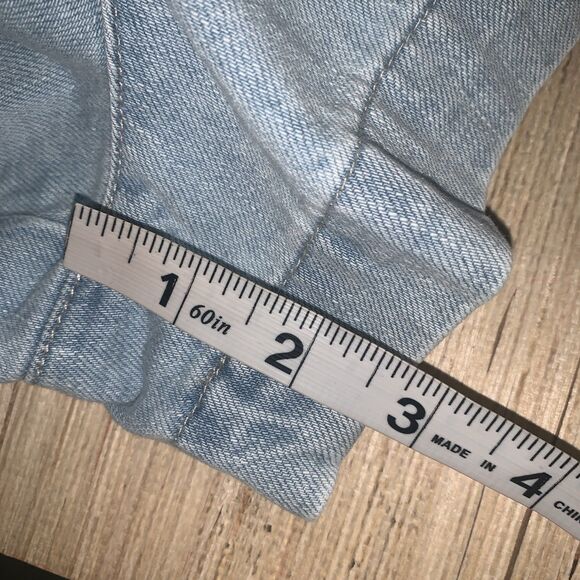 SHOW ME YOUR MUMU Rancho Mirage Shorts Romper Belted Blue Medium Rodeo Classic - Picture 6 of 9